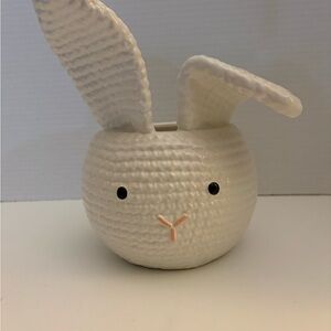 White Ceramic Bunny Planter
